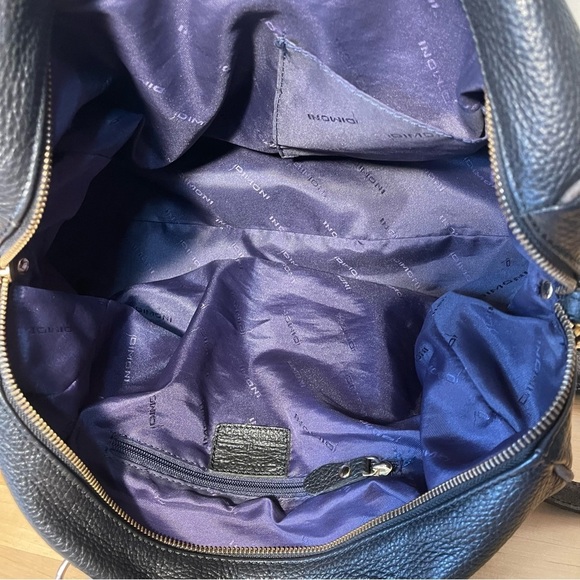 Dimoni black leather and suede details satchel / crossbody bag - Picture 9 of 14